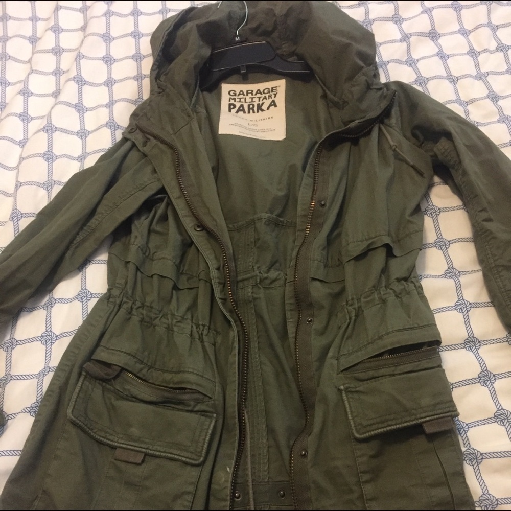 Olive Garage Military Parka Jacket